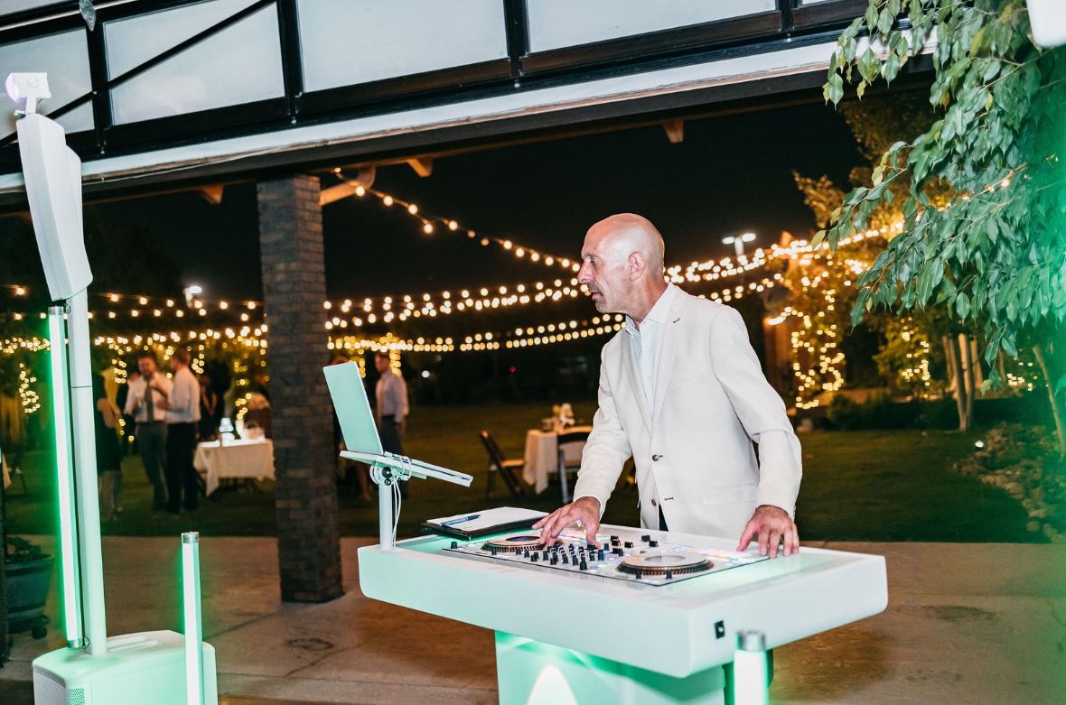 DJ Matt behind the turntables