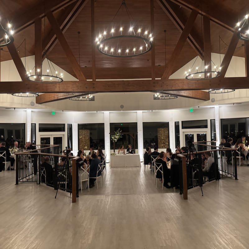 Elegant wedding reception venue interior