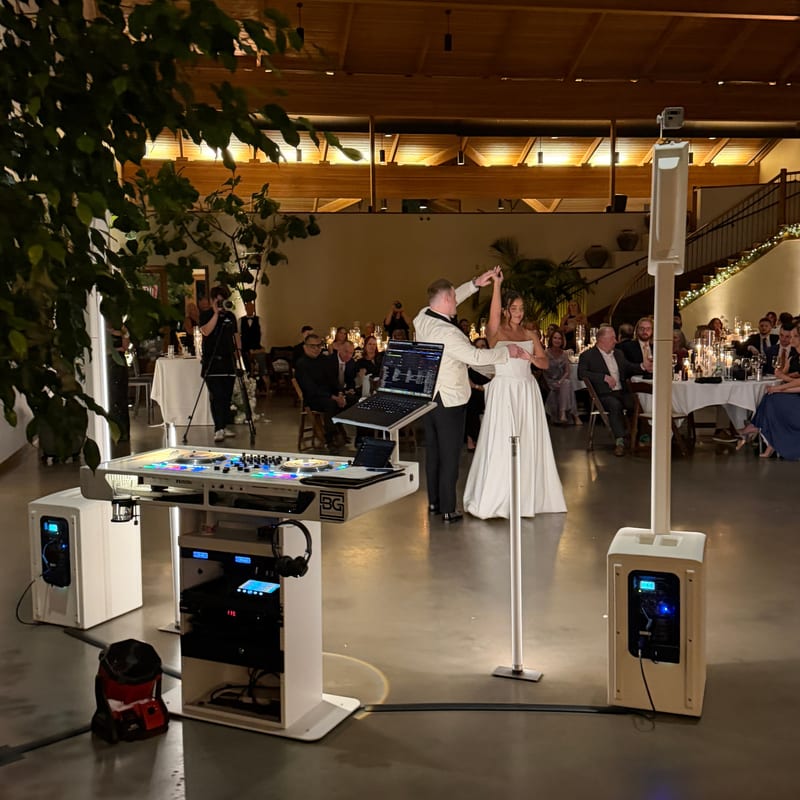 Bride groom dancing at wedding reception